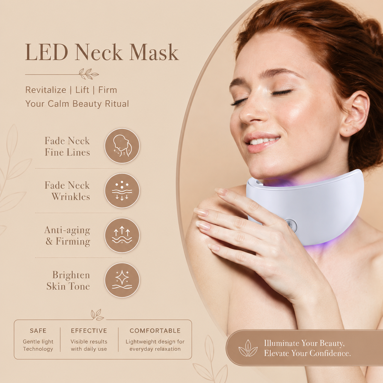 Nuvéa™ NeckGlow EMS Facial & Neck Toning Device