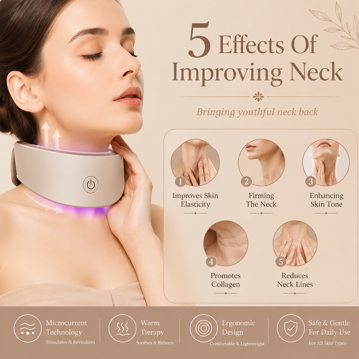 Nuvéa™ NeckGlow EMS Facial & Neck Toning Device